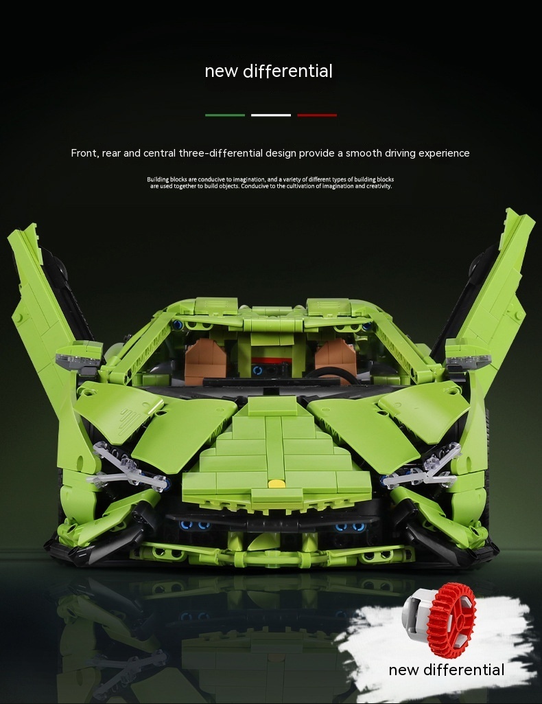 13057 Sports Car Building Blocks Assembled Educational Toys