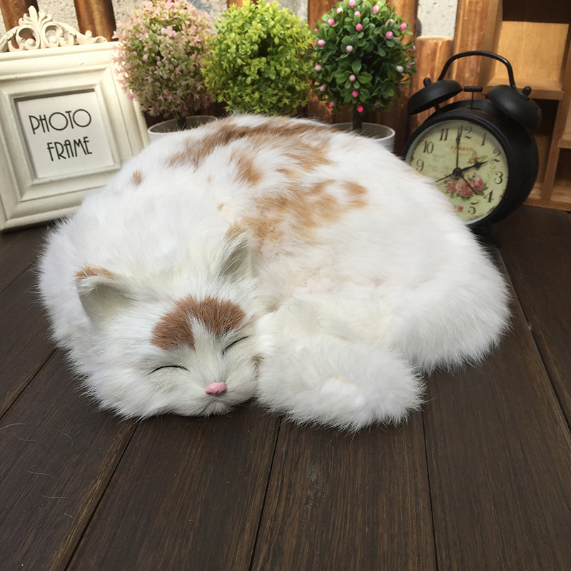 Fur Handicraft Simulation Cat Static Model Gift Ornament
