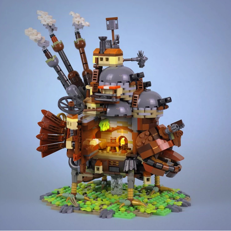 Mobile Moving Castle Splicing Toy Model Building Blocks