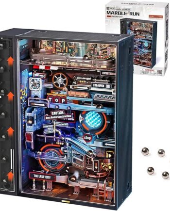 ROBOTIME 3D Puzzle Model Kit To Build Last City, Marble Run LED Glow In The Dark MR01S