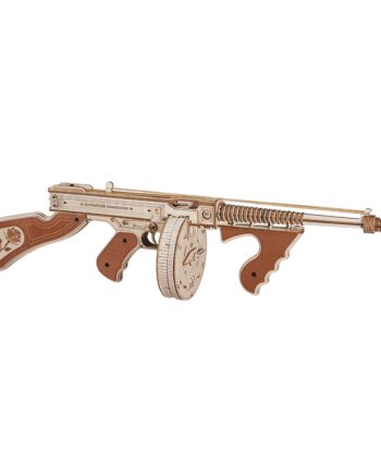 Rokr Thompson Submachine Gun Toy Gift For Boys Wooden Puzzle LQB01 Firing Model