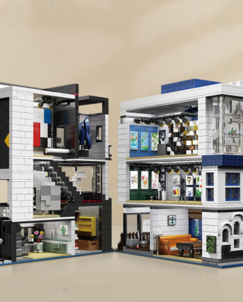 City Street View Building Lights Children Educational Assembly Building Blocks Toys Compatible