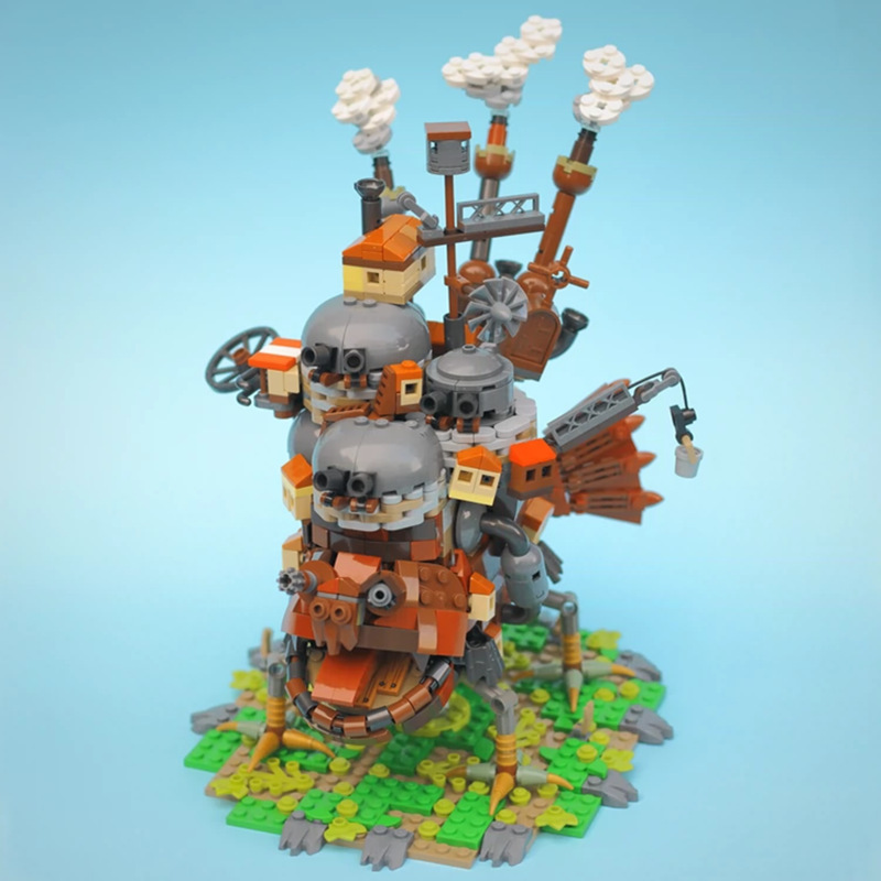 Mobile Moving Castle Splicing Toy Model Building Blocks