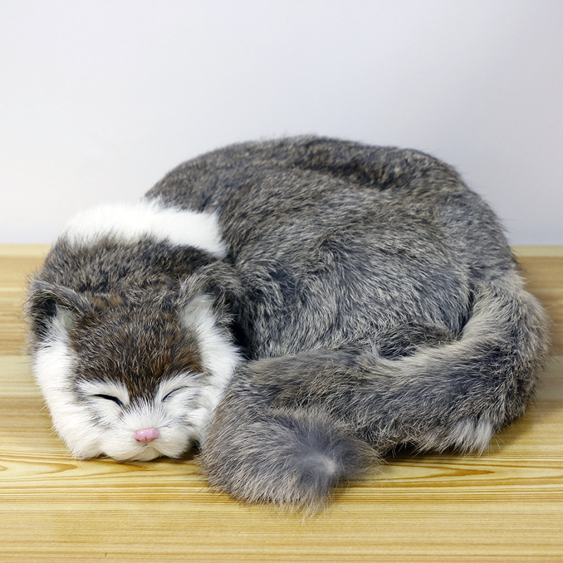 Fur Handicraft Simulation Cat Static Model Gift Ornament