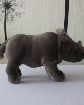 Simulated Double-horned Rhino Plush Toy