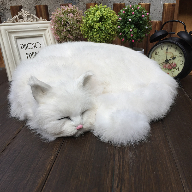 Fur Handicraft Simulation Cat Static Model Gift Ornament