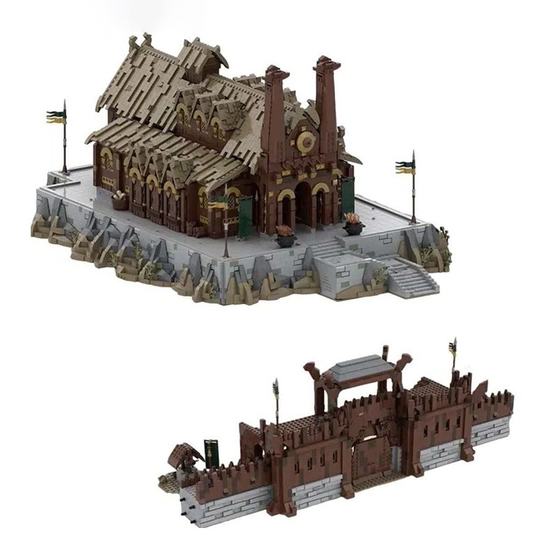 Compatible Building Blocks Plastic Golden Hall Great Wall Toy Suit